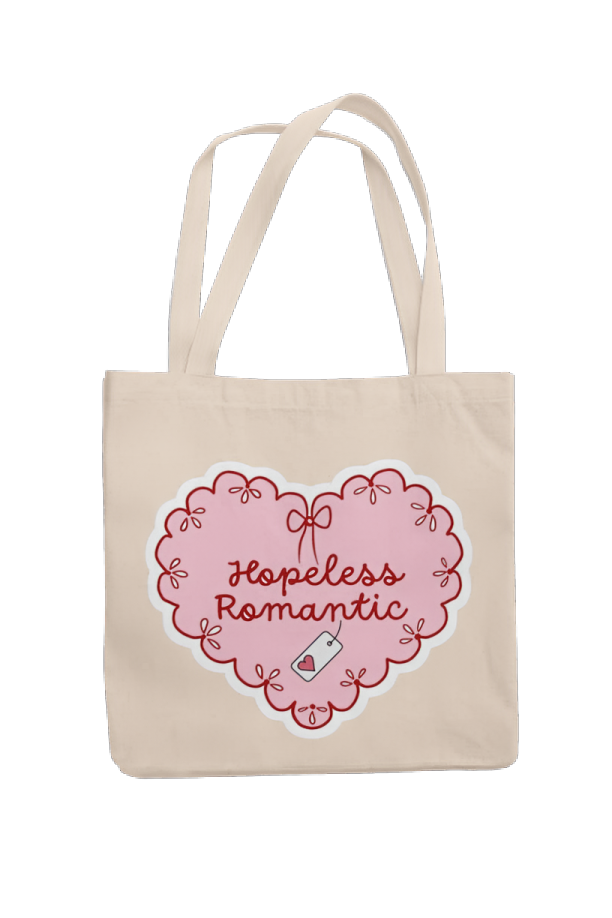 Hopeless romantic tote bag